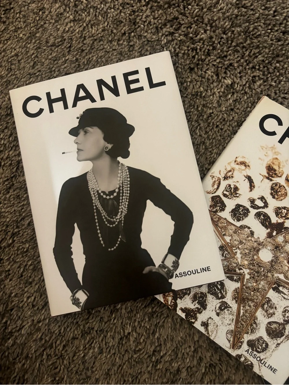 CHANEL White & Gold Star Motif Decorative Coffee Table Book